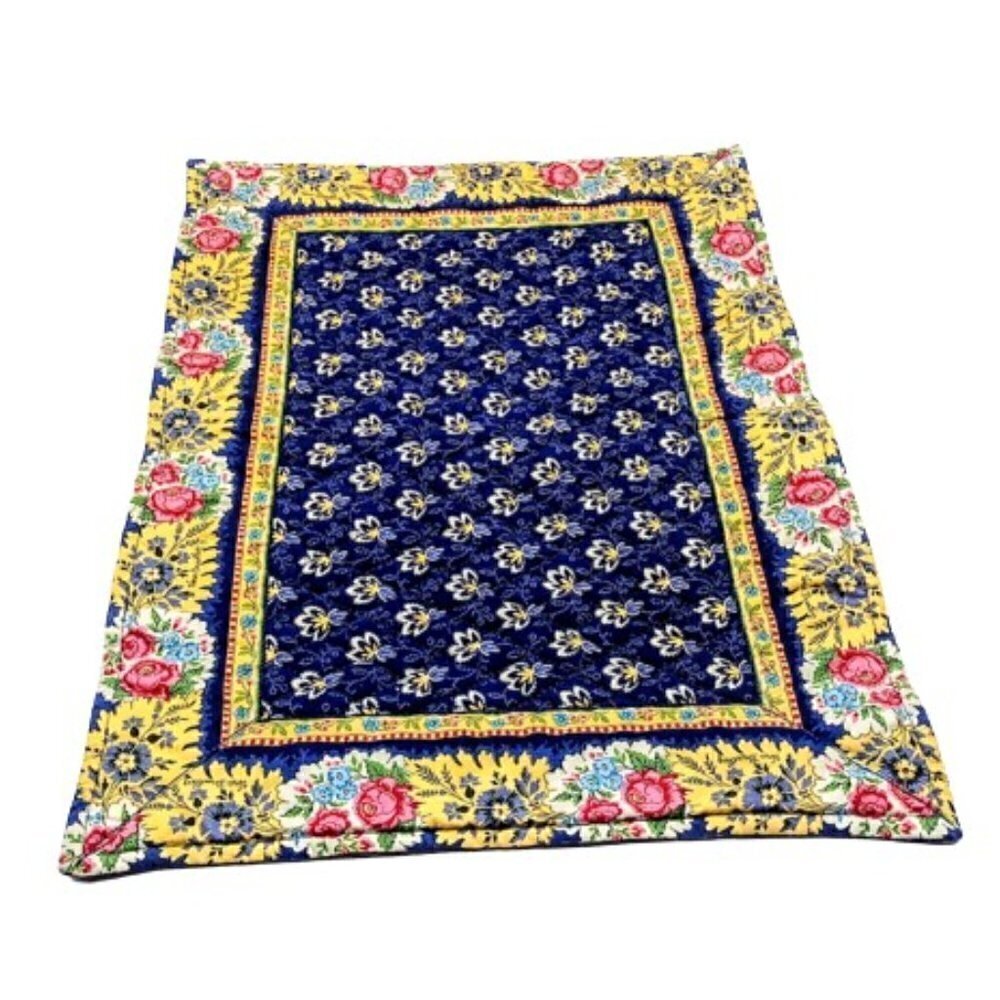 Vera Bradley Maison Blue Floral Quilted Cotton Placemat